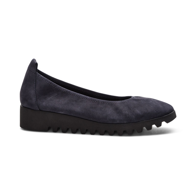 navy ballet flat right view