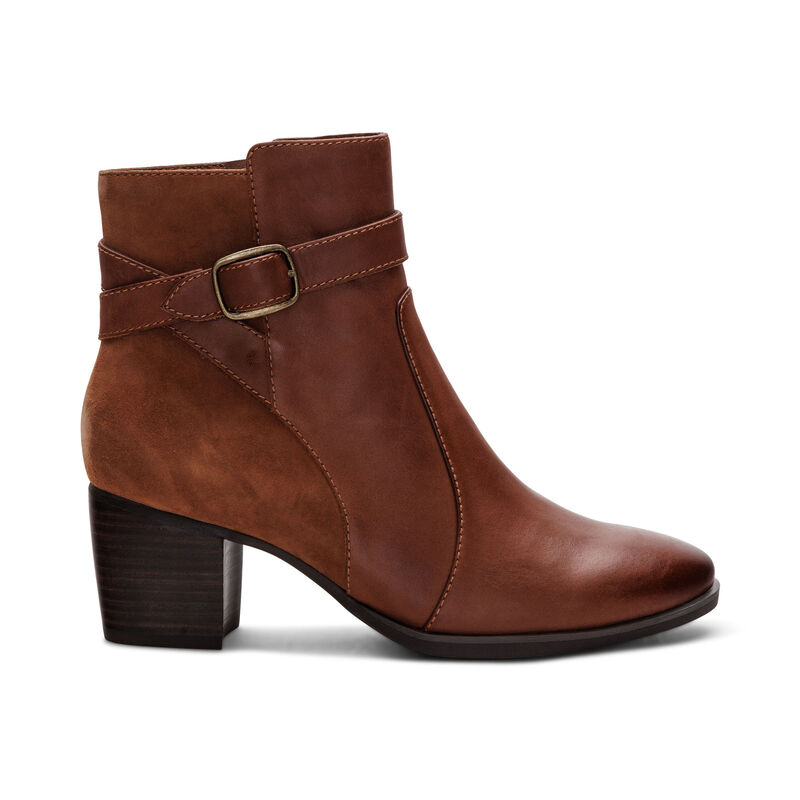 cognac heel boot right view