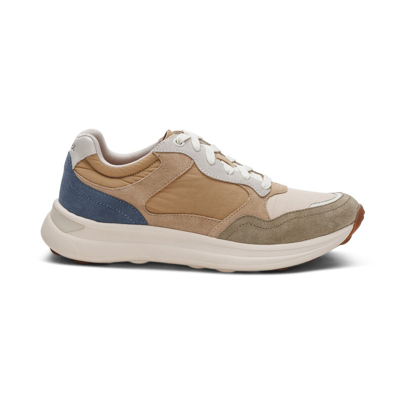 tan lace up sneaker right view