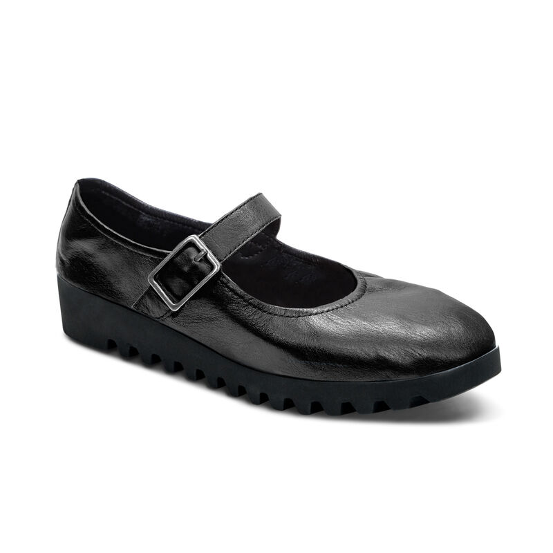 black hook &amp; loop ballet flat