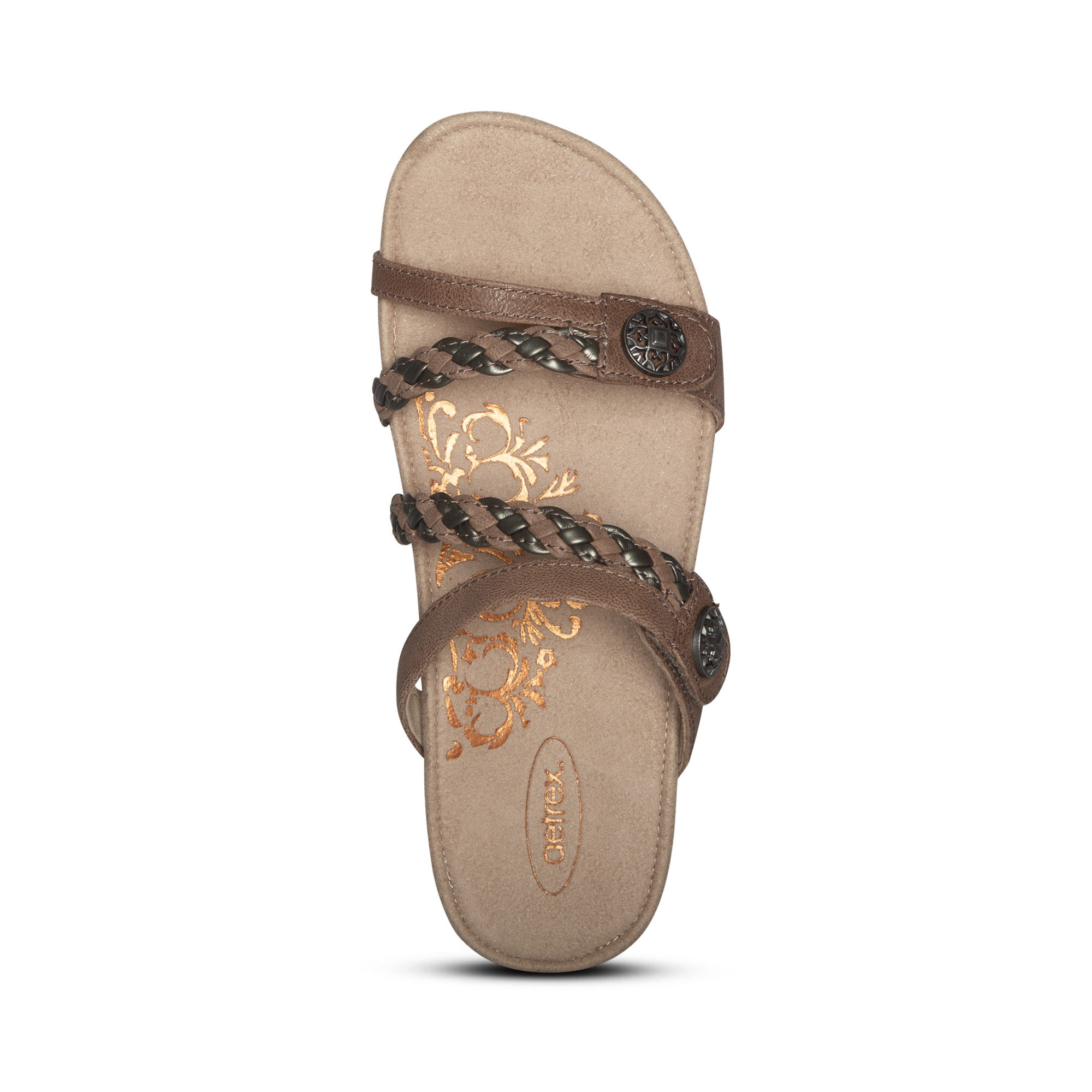 aetrex janey slide sandal