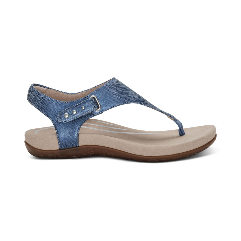 Navy Thong Sandal Right Side View
