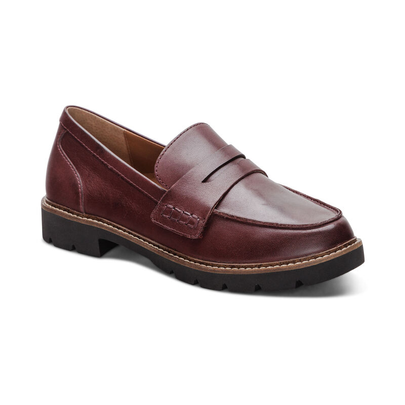 burgundy premium leather loafer