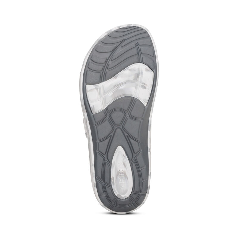 white ombre adjustable orthotic slides bottom view