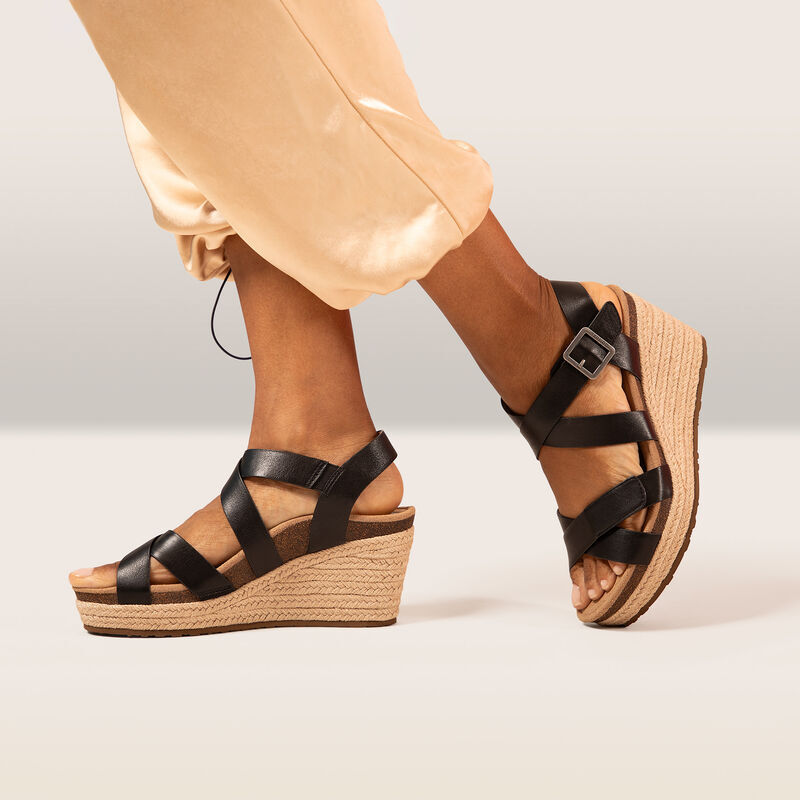 Arch fashion support wedge sandals