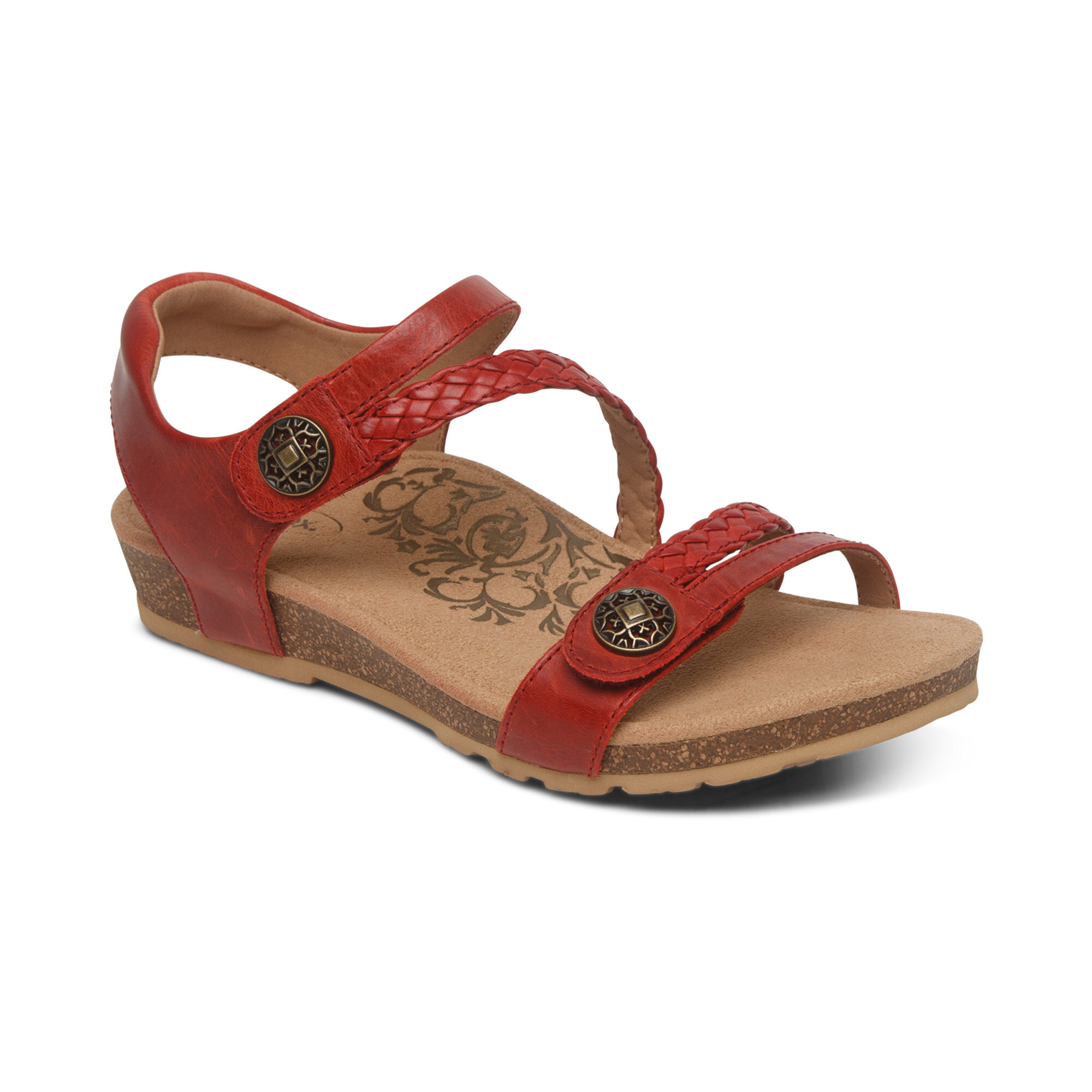 QUIRA 150mm platform ankle-strap clogs - Red