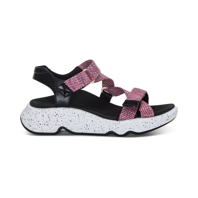 pink adjustable sport sandal right view