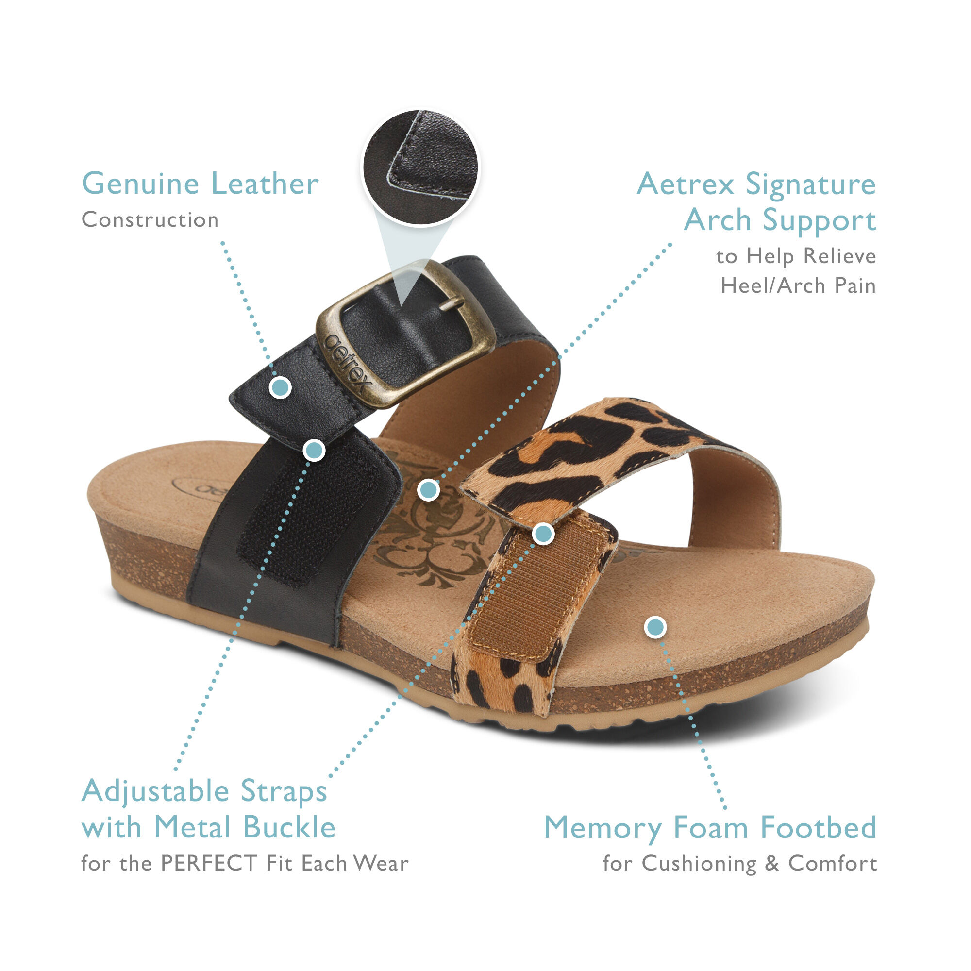 Aetrex paris slide sandal online