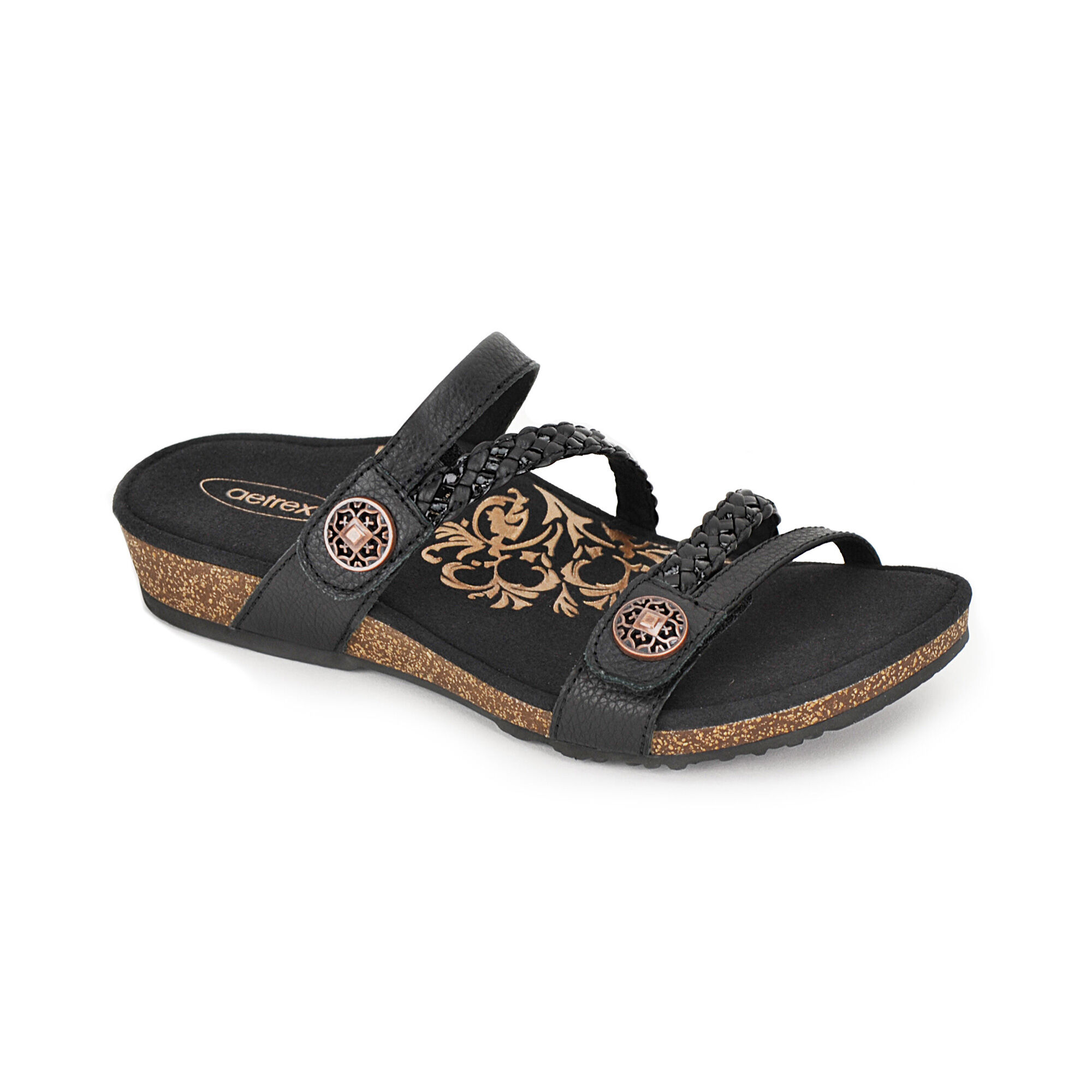 Janey Braided Slide - Black