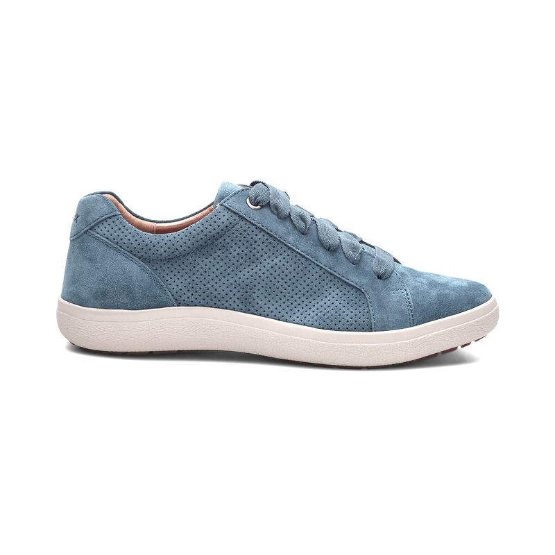 blue lace-up sneaker right view