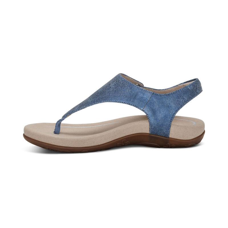 Navy Thong Sandal Left Side View
