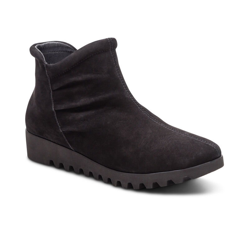 black slip-on boot