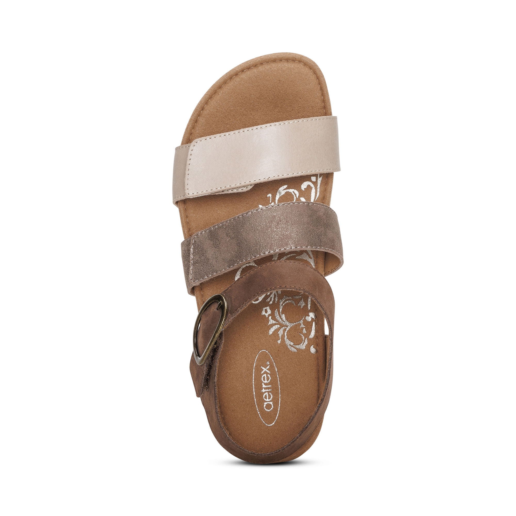 Lilly Adjustable Quarter Strap Sandal-taupe