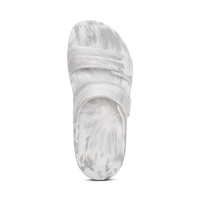 white ombre adjustable orthotic slides top view