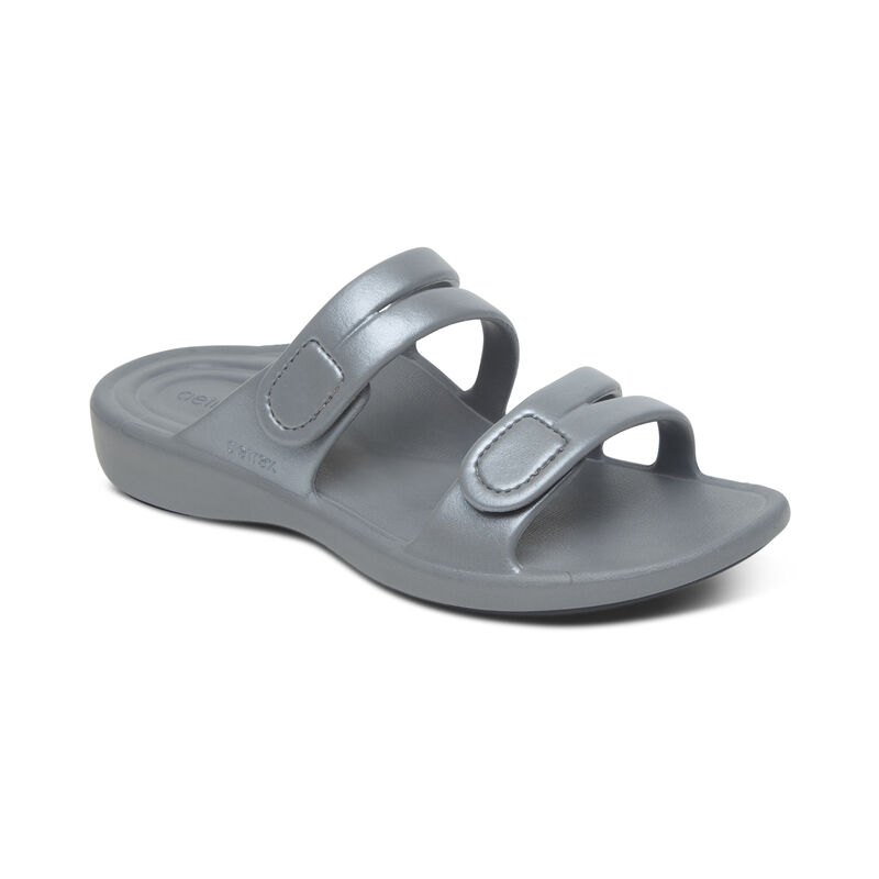 Janey Sport Water-Friendly Slide-grey