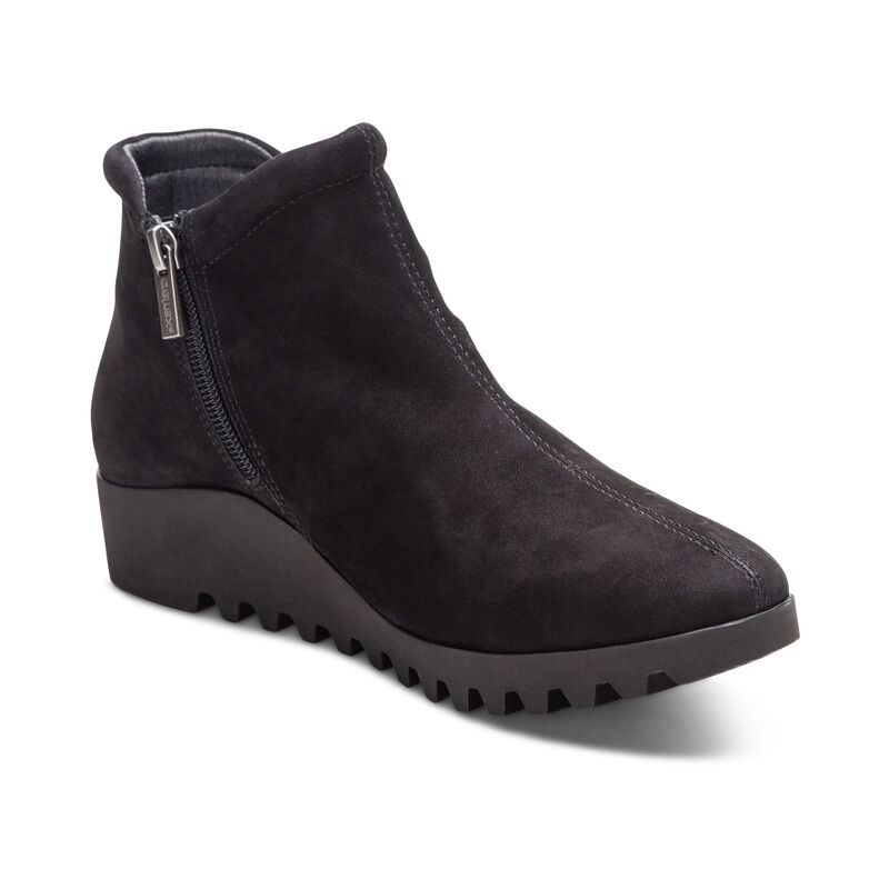 black slip-on boot extra view