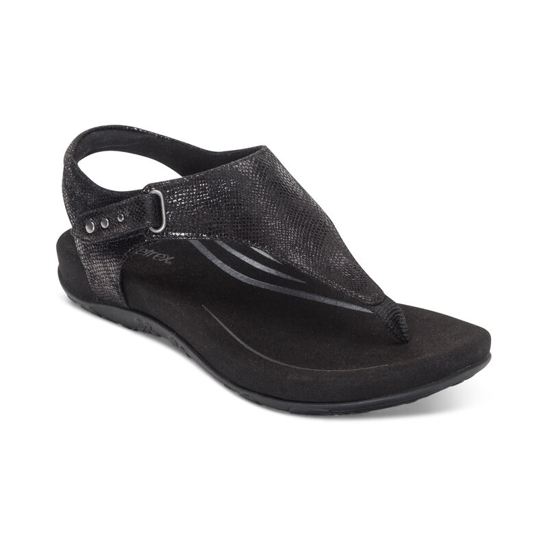 Black Thong Sandal