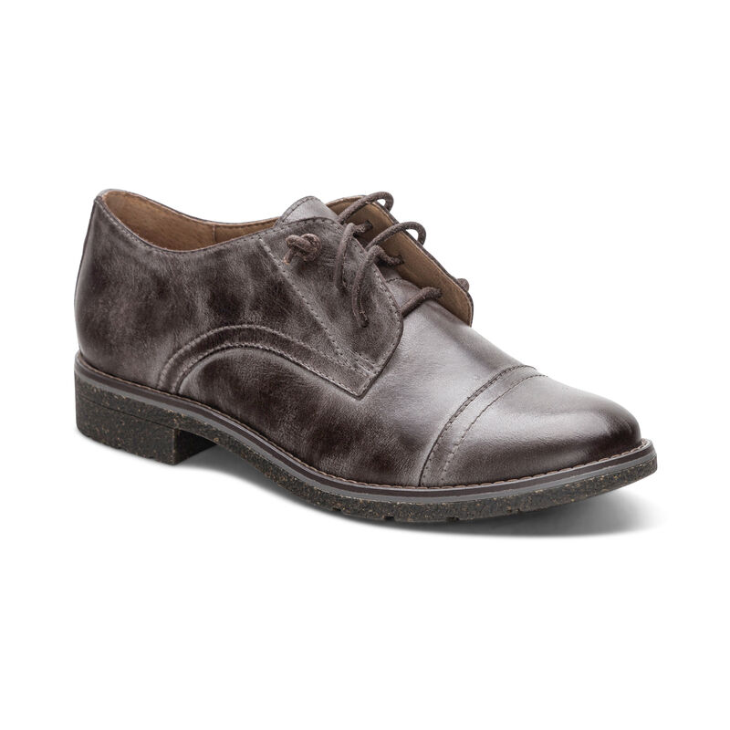 dark brown premium leather oxford