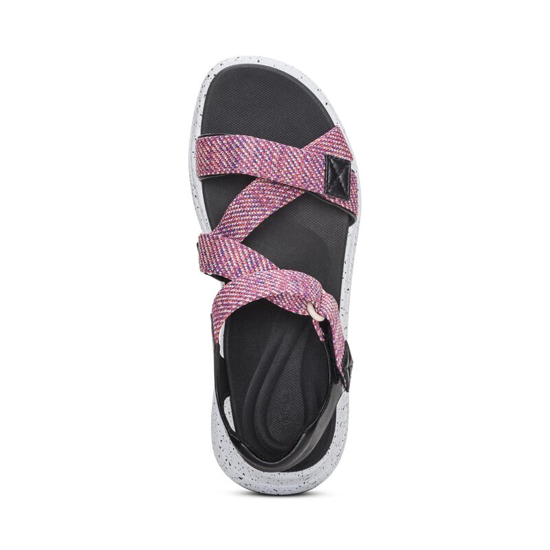 pink adjustable sport sandal top view