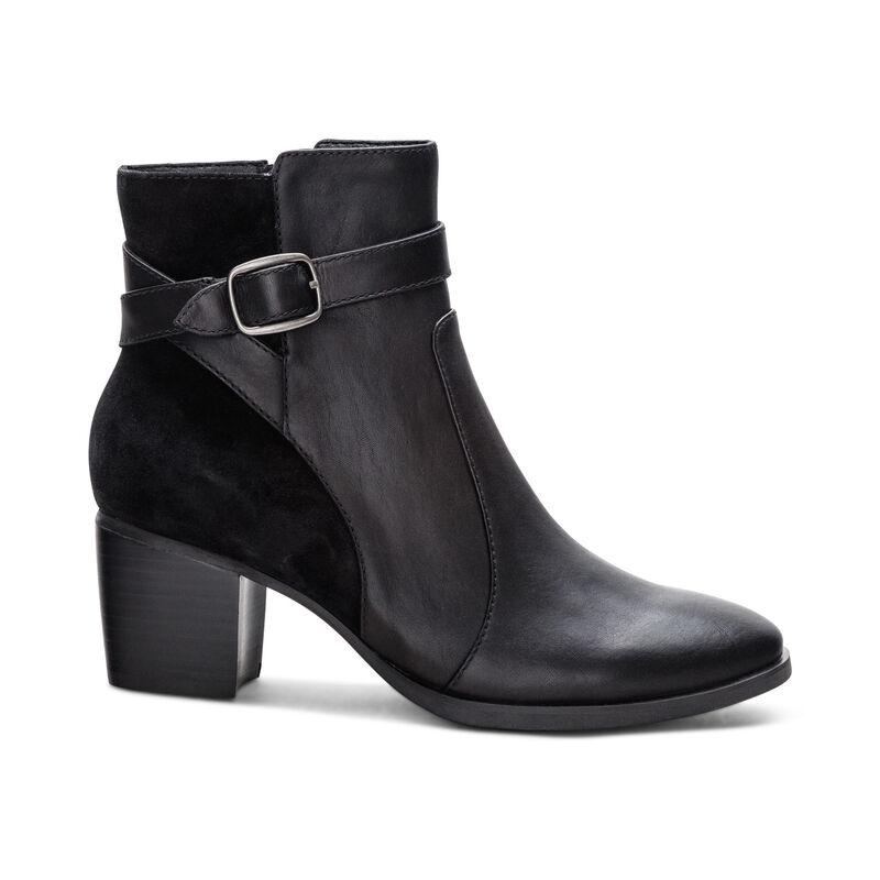 black heel boot right view