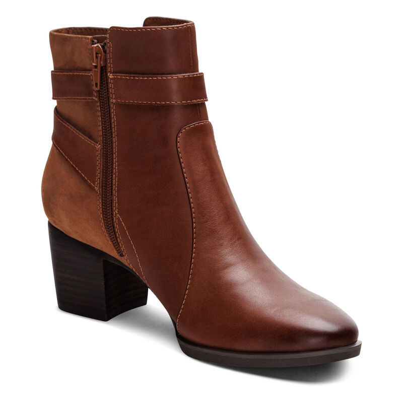 cognac heel boot extra view