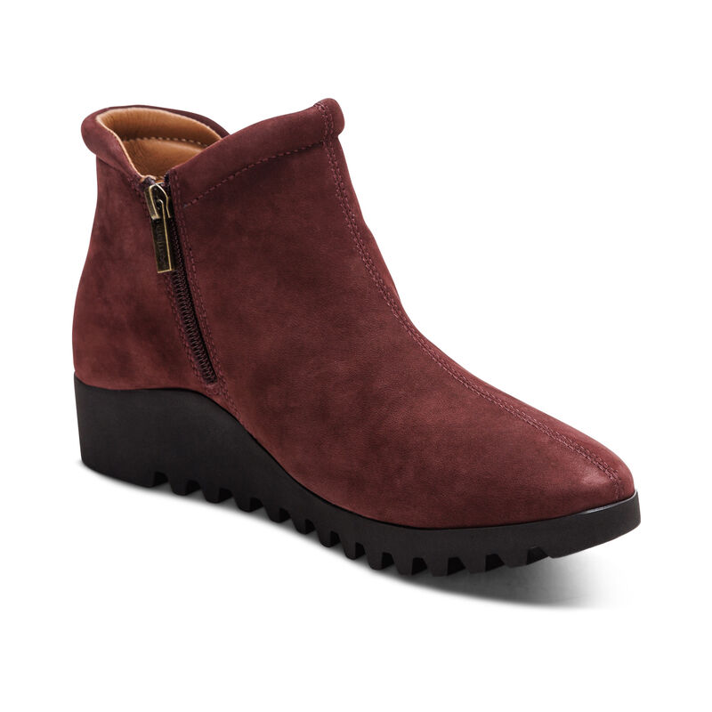 burgundy leather slip-on boot extra view