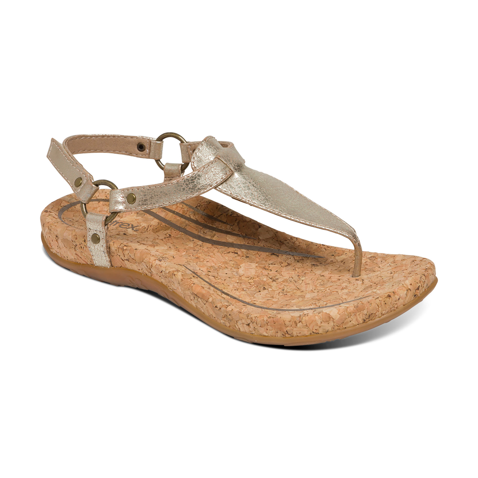 Emilia Slingback Thong Sandal - Gold