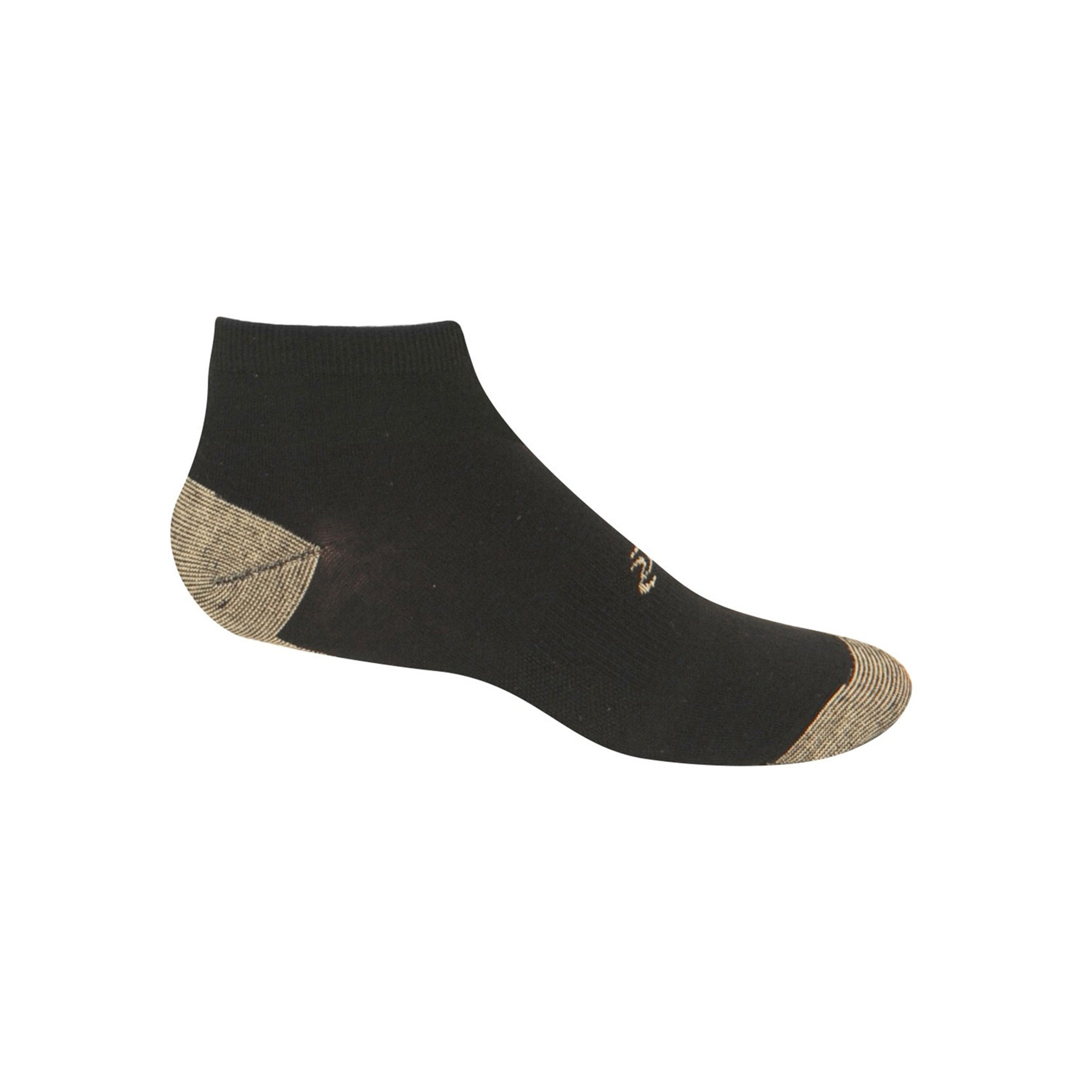 Copper Sole Socks Athletic - Low Cut - Black